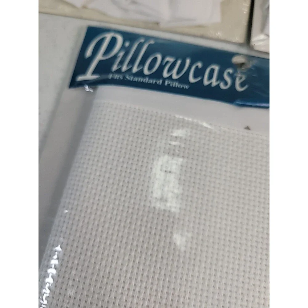1 Pillowcase And 2 Pillow  Sham Embroidery Cross Stitch New